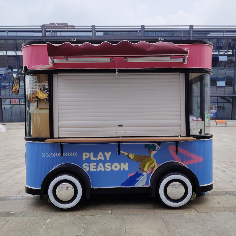 3.0kw électrique mobile fast food snack boisson glace restauration remorque chariot de kiosque