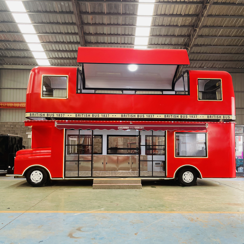 Équipement de restauration rapide pour loisirs polyvalent 9*2,14*4,8m Double-deck Luxe Truck Trailer