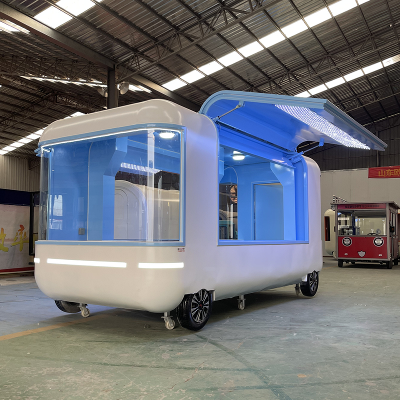 Trailers électriques mobiles multifonctionnels pour snacks