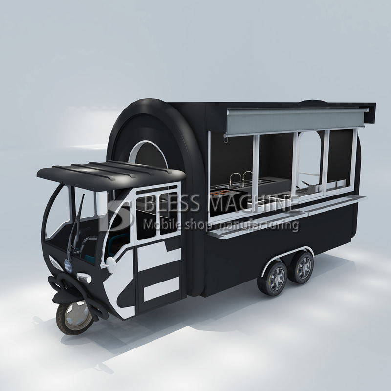 Personnalisé 1.5KW-4.5kw Trois roues scooter électrique panier de nourriture Tuk Tuk tricycle de cuisine mobile