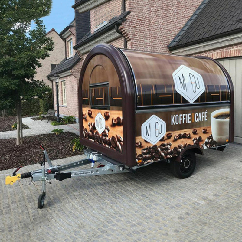 Café mobile, thé au lait, fast-food, collation, remorque pour les produits laitiers à prix abordable