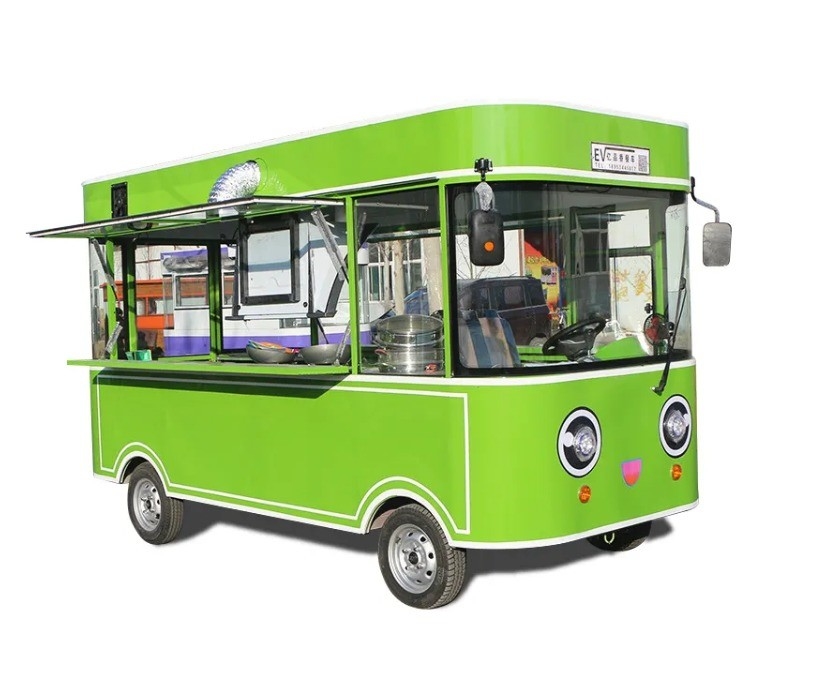 Chariots de restauration rapide en extérieur Crepe Food Truck avec collation Appareils de cuisine mobiles
