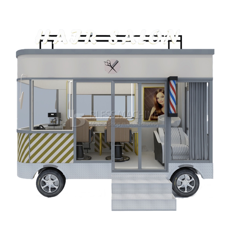 Salon de coiffure électrique mobile pour la vente au détail et la transformation des légumes