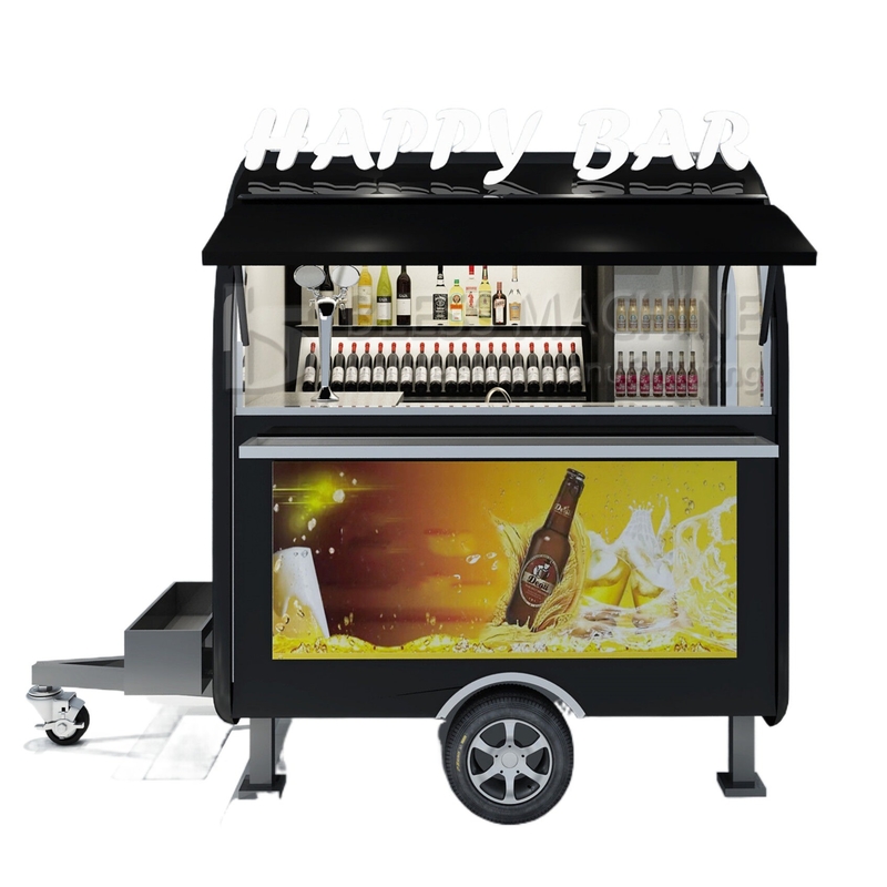 2022 Electric Mobile Glacé Bière Fraîche Vin Cocktail Boisson Bar Van Trailer Pour Les Clients