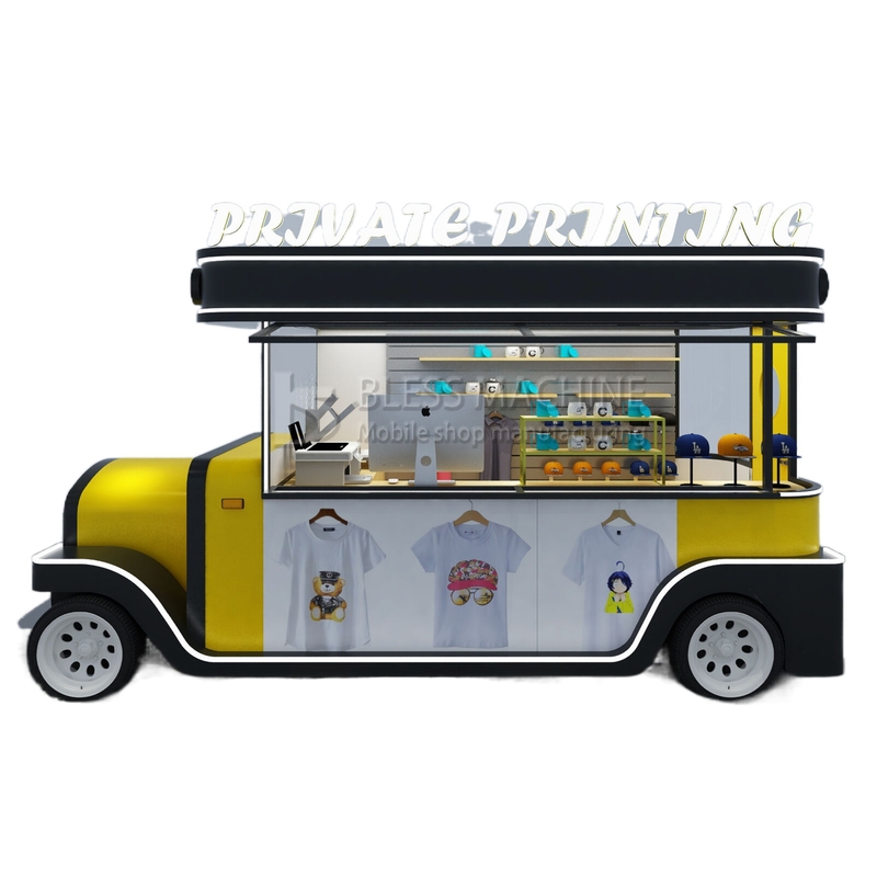 2022 T-shirt mobile Coupe chapeau estampage à chaud et imprimerie atelier camion remorque pour l'impression