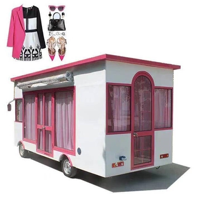 Camion électrique mobile de vêtements avec sac à écharpe chaussures matières premières maïs et acier galvanisé