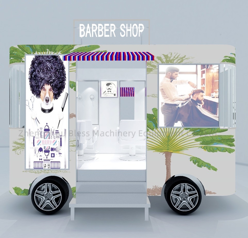 2022 Electric Mobile Barber Shop Salon de coiffure Vans de camions de machines fonctionnant à 40 km/h
