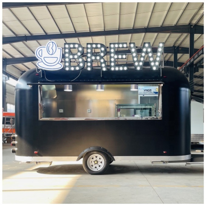 Mini camion à quatre roues pour le petit-déjeuner et les cordes frites dans une cabine mobile